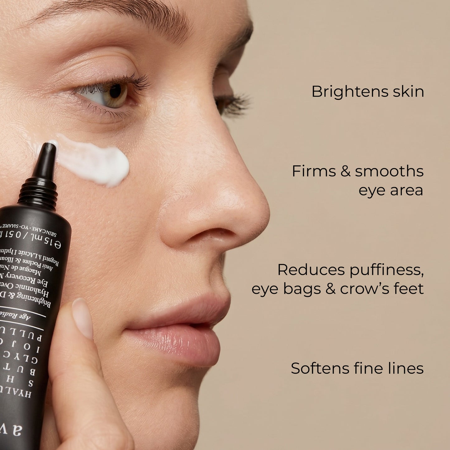 Brightening & De-Puffing Hyaluronic Overnight Eye Recovery Mask