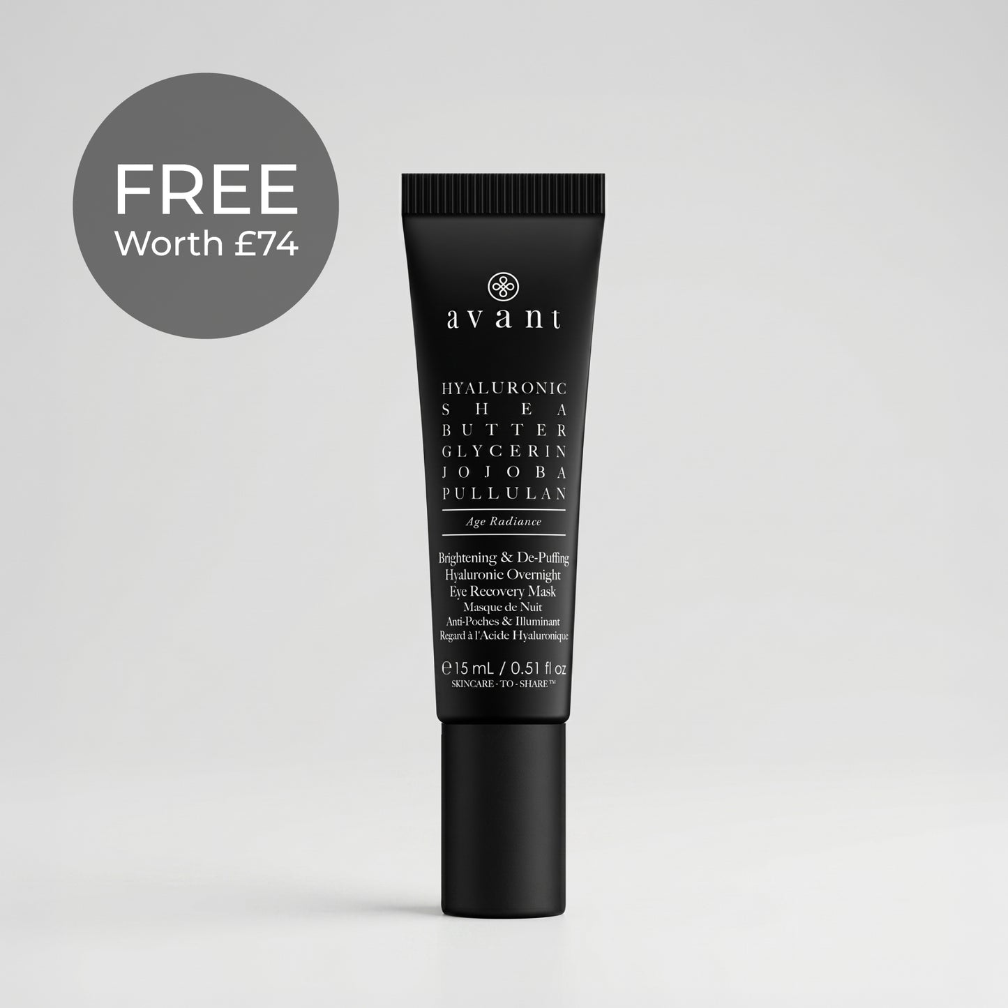 Brightening & De-Puffing Hyaluronic Overnight Eye Recovery Mask